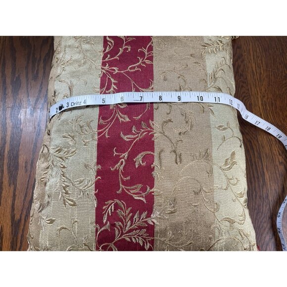 Shanghai Orient West Accent Pillow 16" x 21" Feather Bronze Burgundy Stylish - Picture 5 of 10